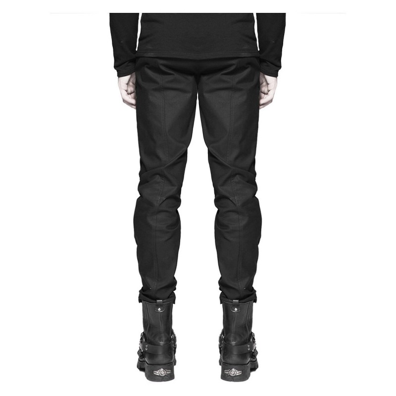 Men Gothic Trouser Leather Straps Diesel Punk Military Style Pant For Sale